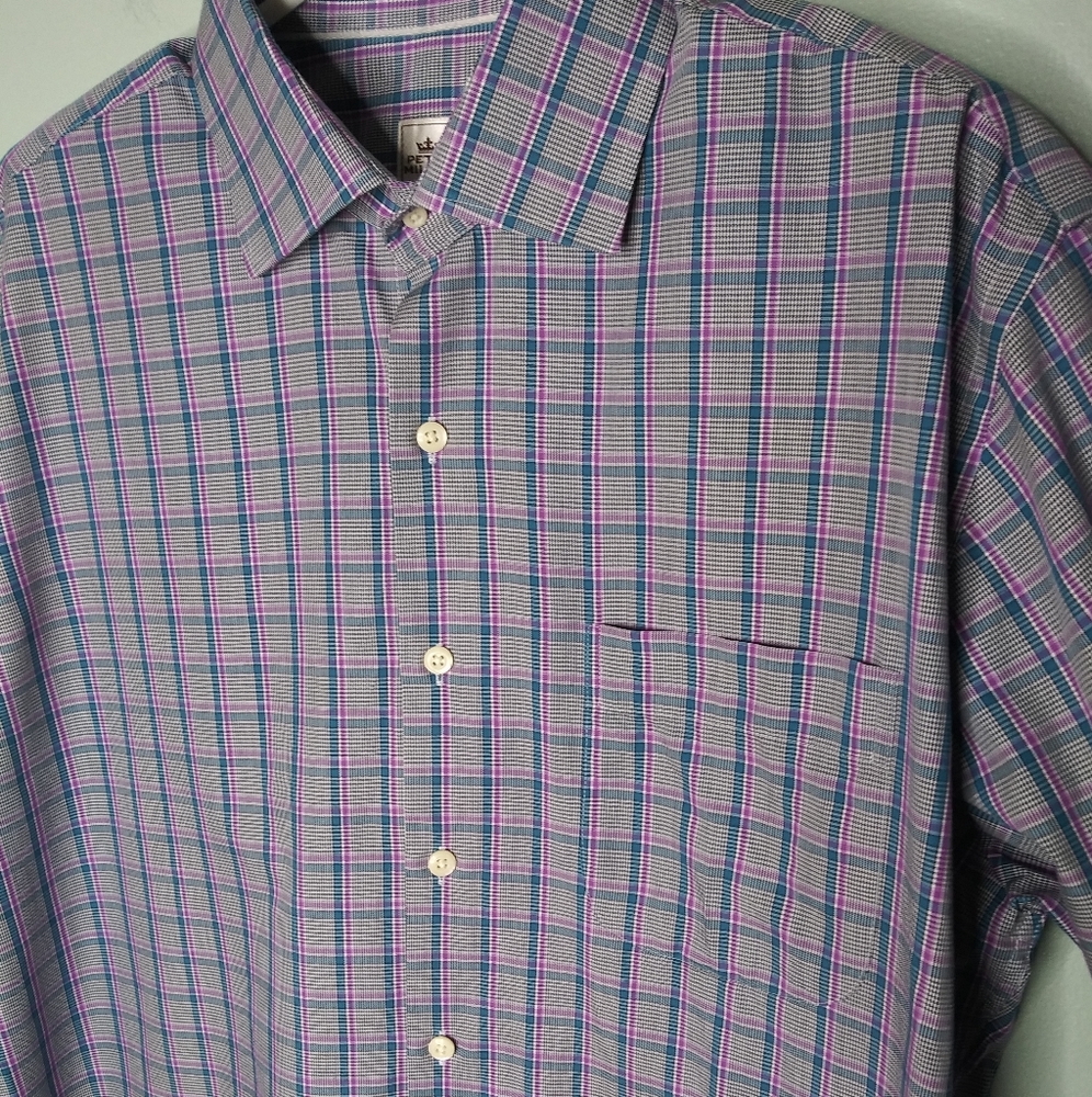 Peter Millar Long Sleeve Plaid Button Front Shirt